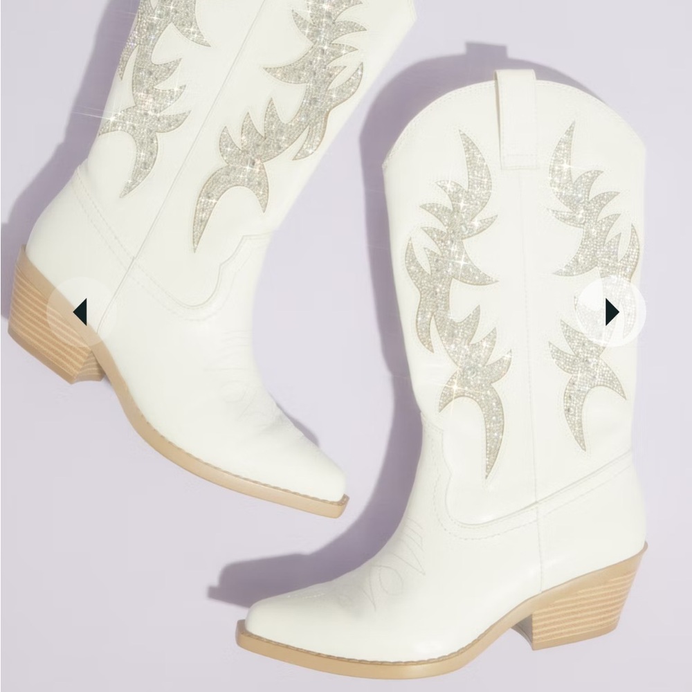 Betsey Johnson Bridal Cowboy Boots | Something Blue | US 8 | NWT